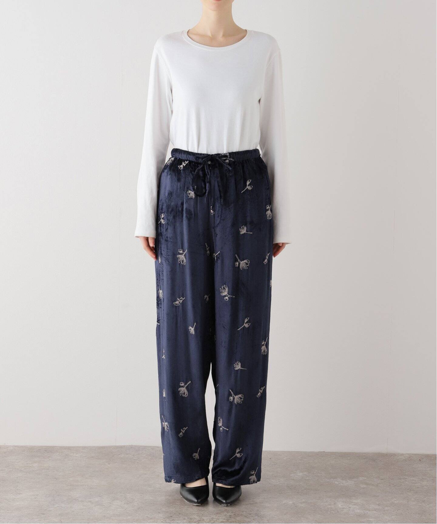 TODAYFUL / トゥデイフル】 Embroidery Velour Pants：パンツ（その他 