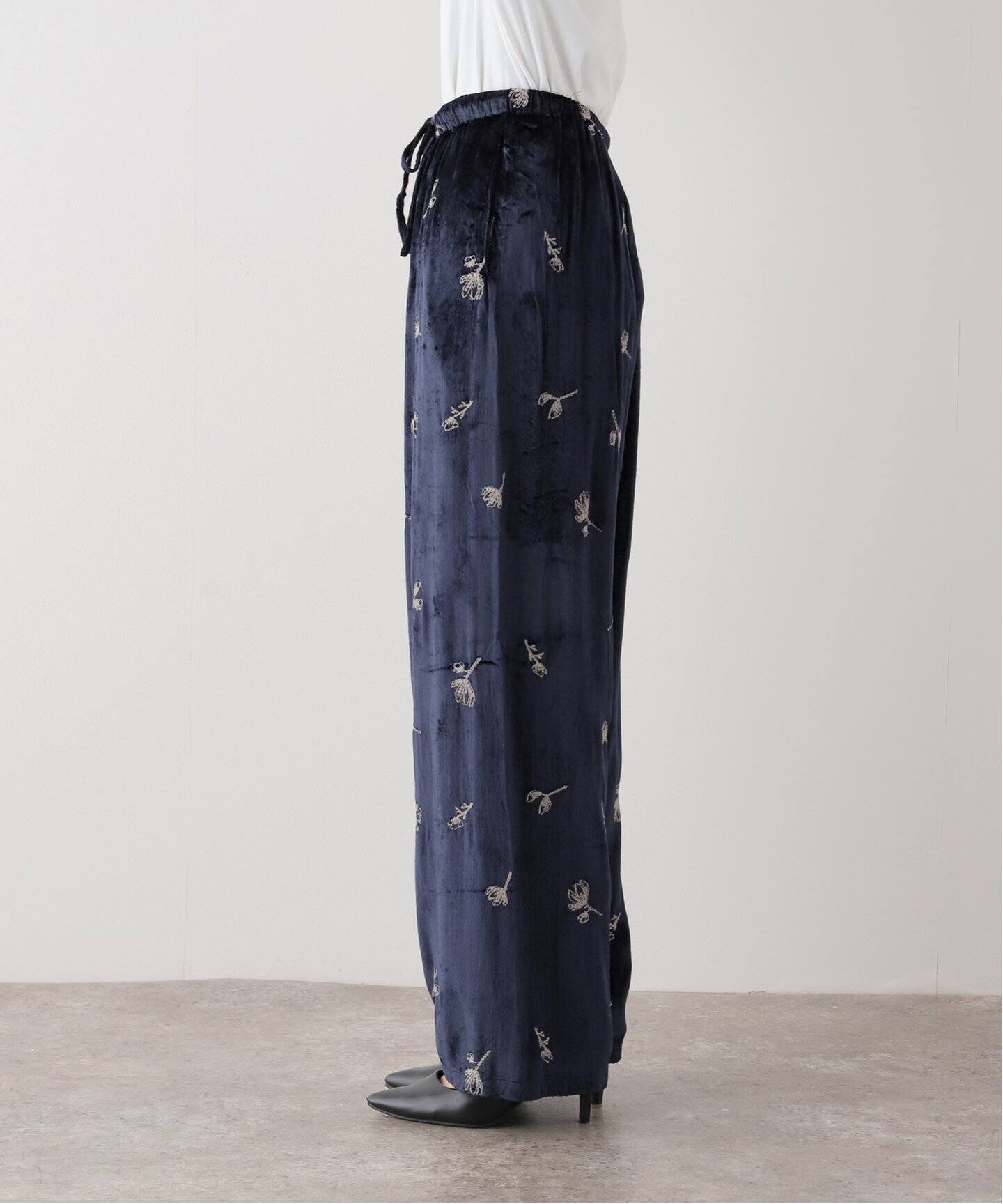 TODAYFUL / トゥデイフル】 Embroidery Velour Pants：パンツ（その他 