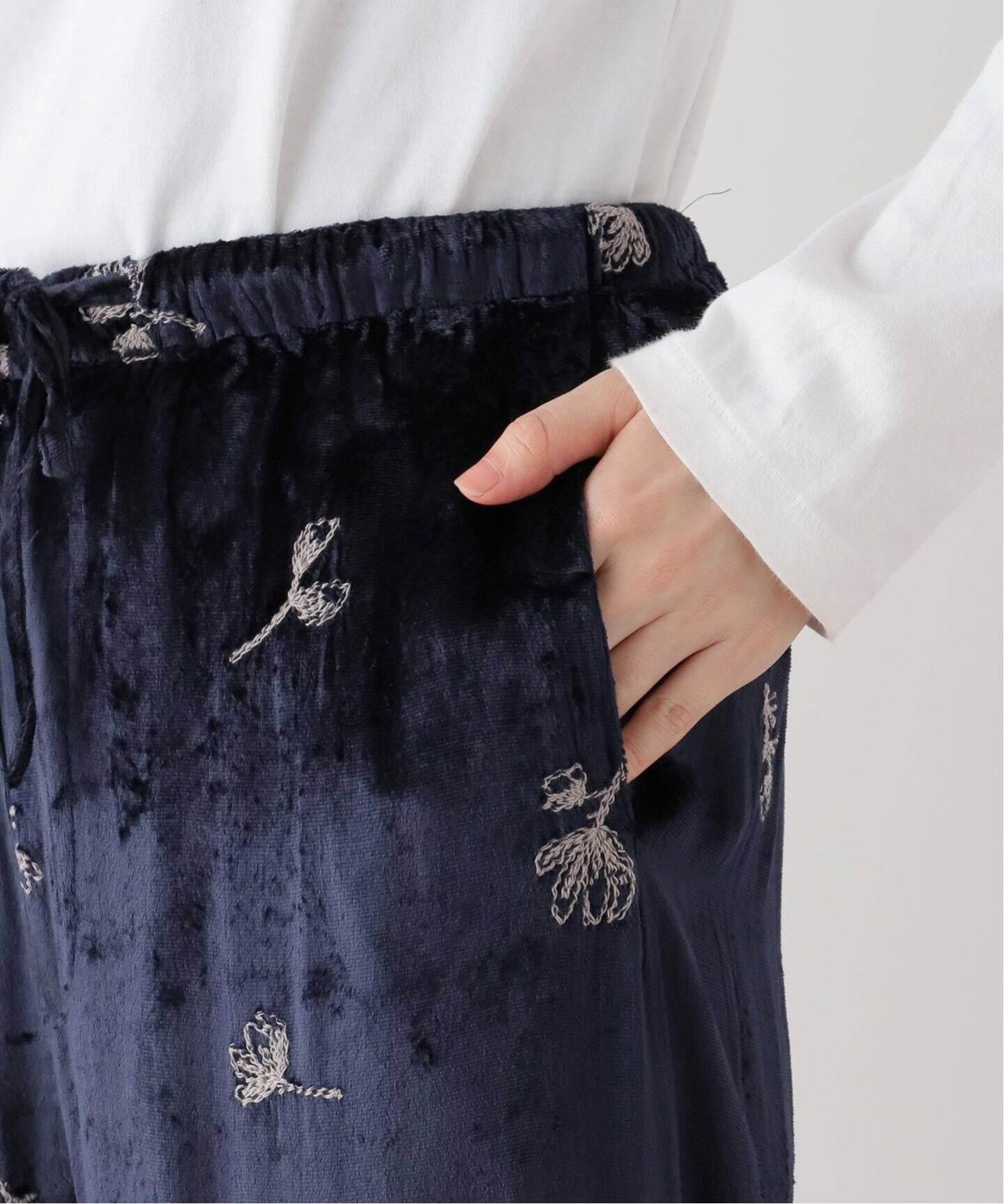 TODAYFUL / トゥデイフル】 Embroidery Velour Pants：パンツ（その他 