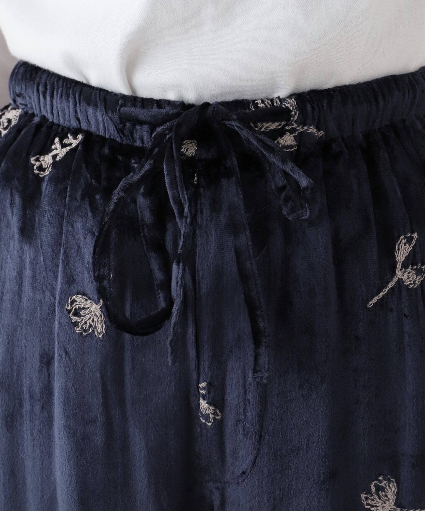 TODAYFUL / トゥデイフル】 Embroidery Velour Pants：パンツ（その他 