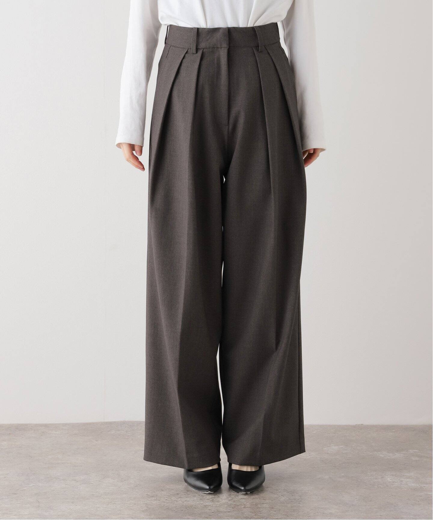 TODAYFUL / トゥデイフル】 Doubletuck Smooth Trousers：パンツ 