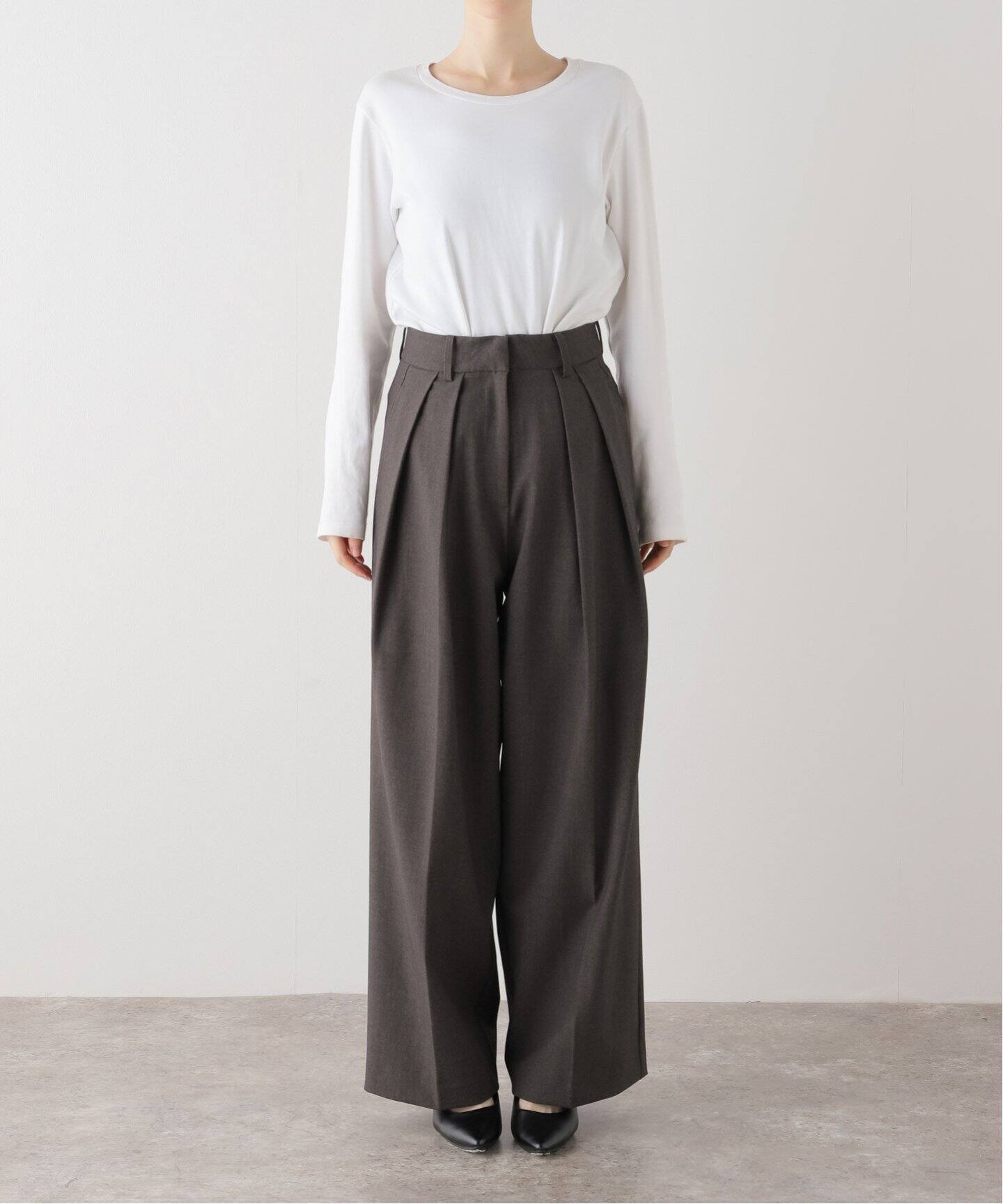 TODAYFUL / トゥデイフル】 Doubletuck Smooth Trousers：パンツ 