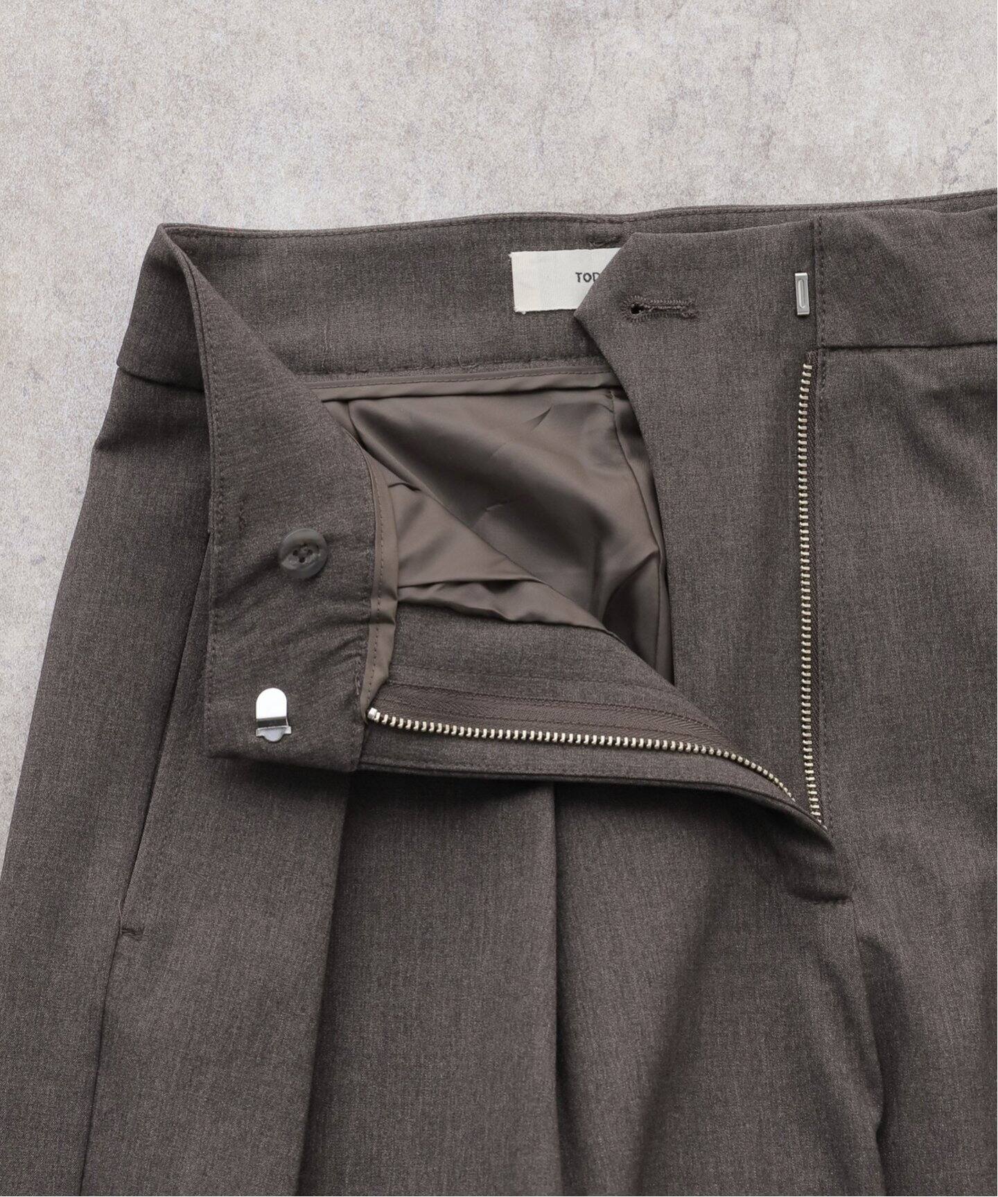 TODAYFUL / トゥデイフル】 Doubletuck Smooth Trousers：パンツ 