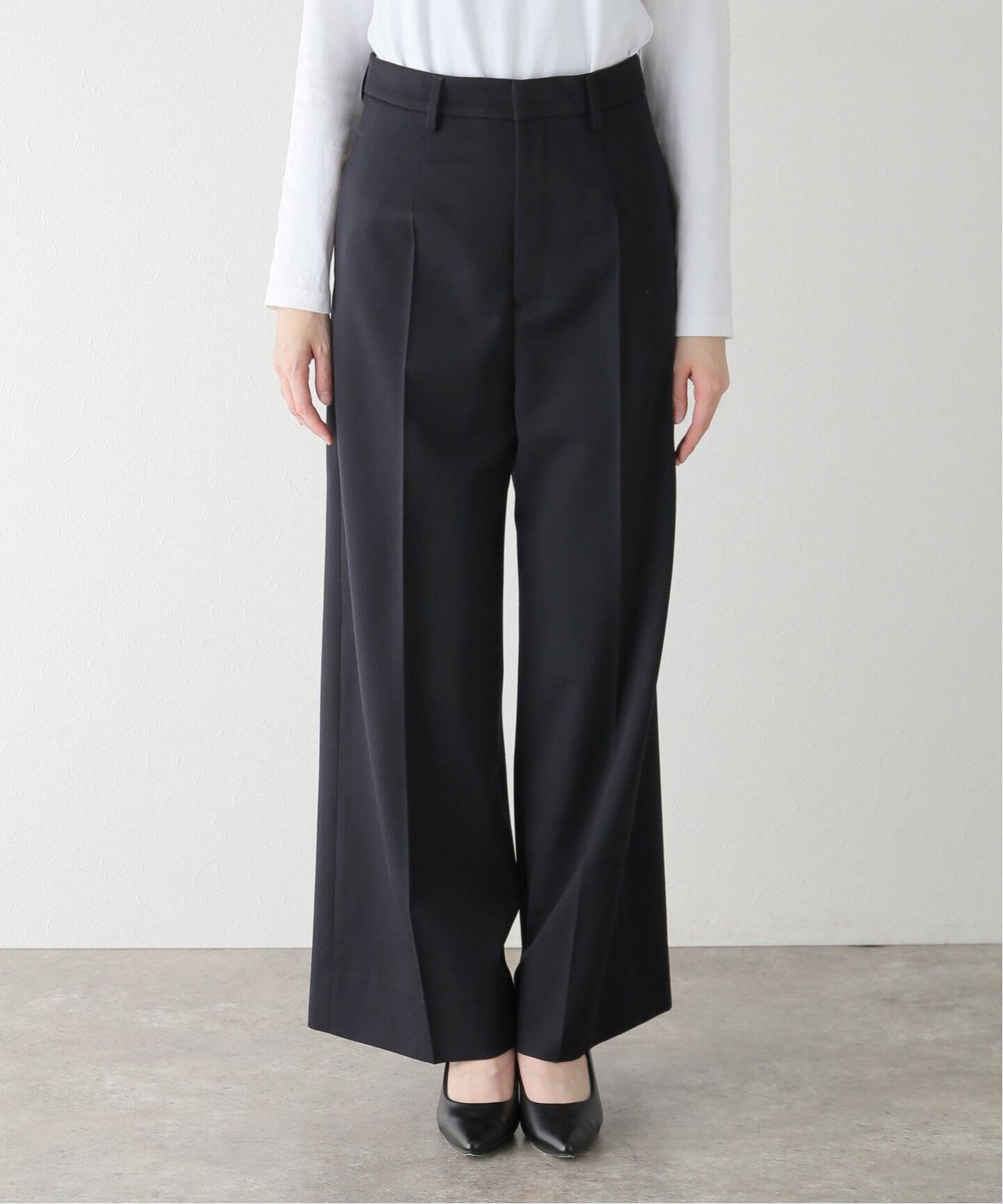 GABARDINE ワイドパンツ（スラックス）｜Deuxieme Classe
