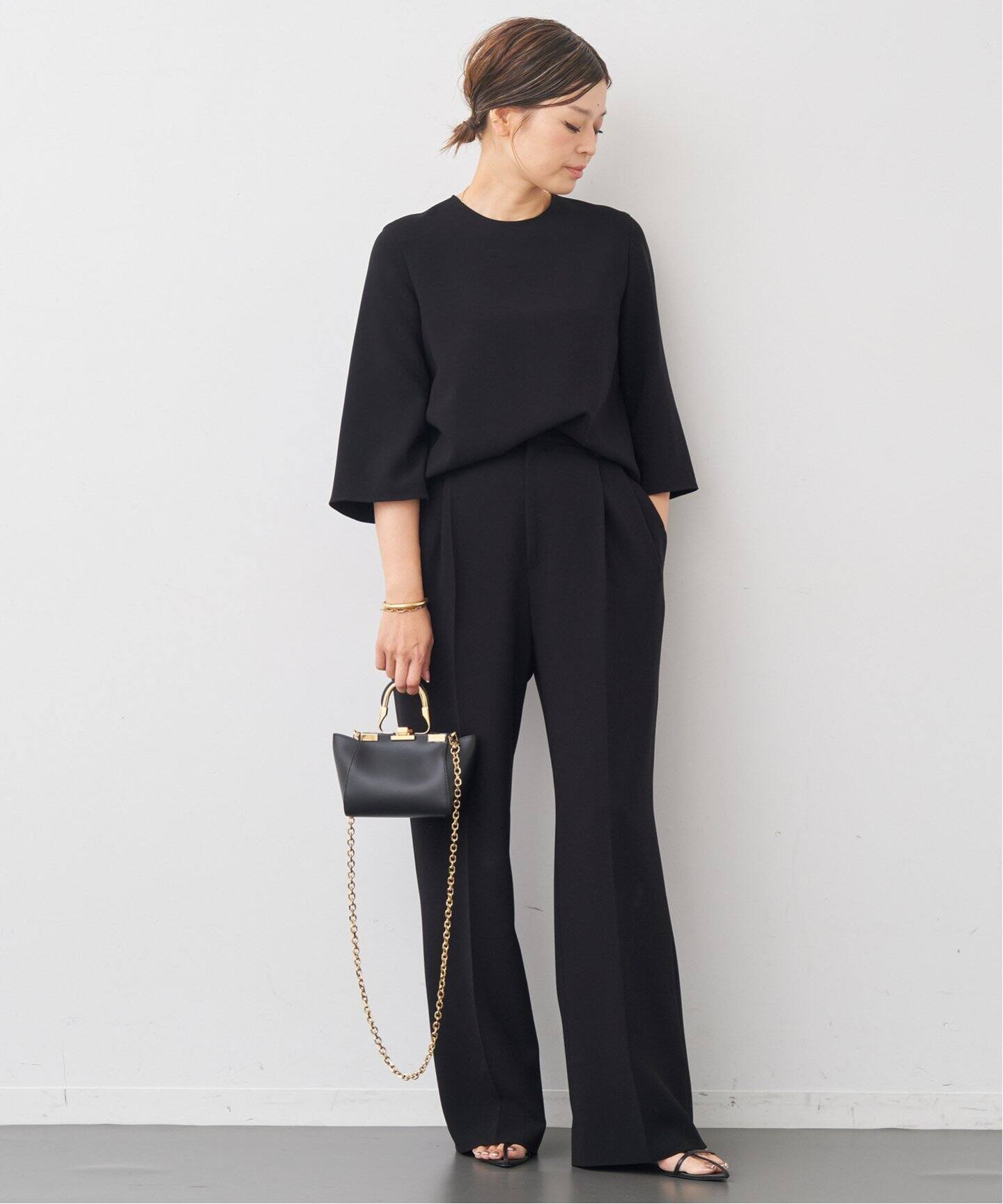 トリアセジョーゼット タックパンツ（スラックス）｜Deuxieme Classe  