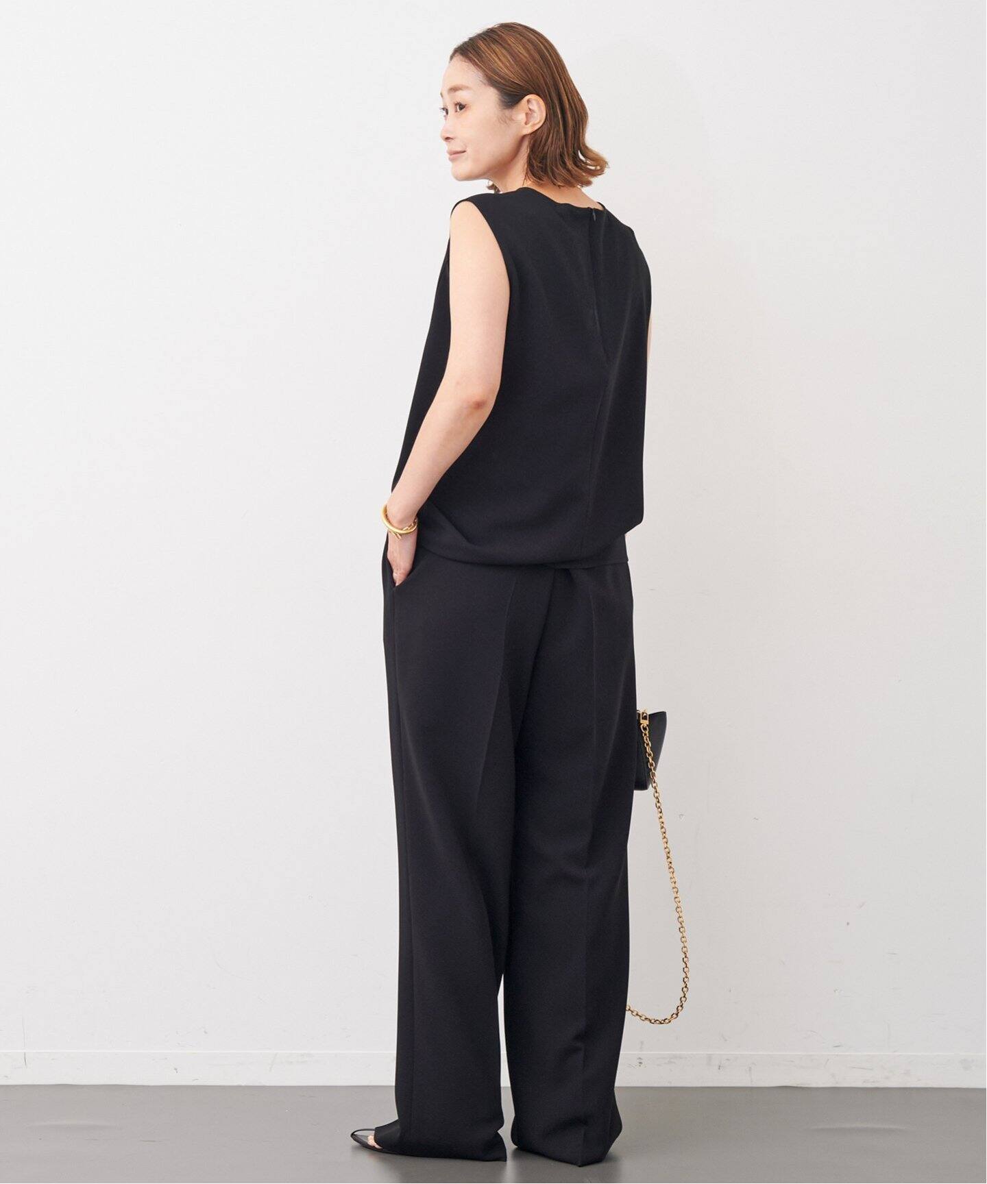 トリアセジョーゼット タックパンツ（スラックス）｜Deuxieme Classe  