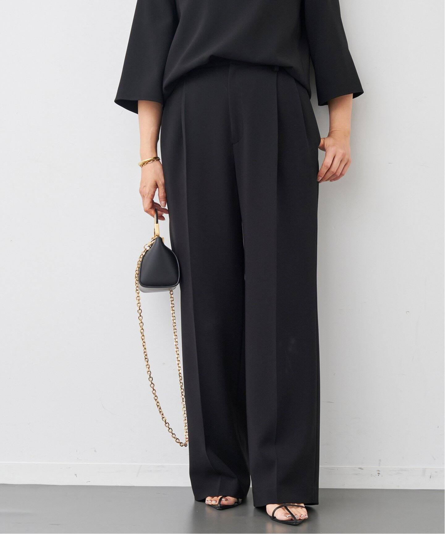 トリアセジョーゼット タックパンツ（スラックス）｜Deuxieme Classe  