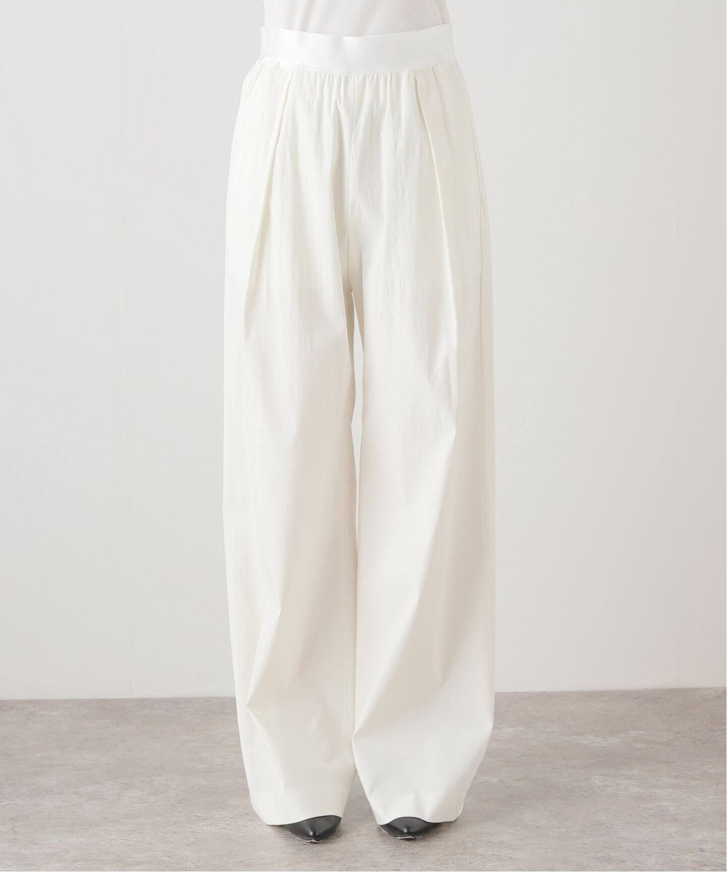 stretch twill タックパンツ（スラックス）｜Deuxieme Classe 