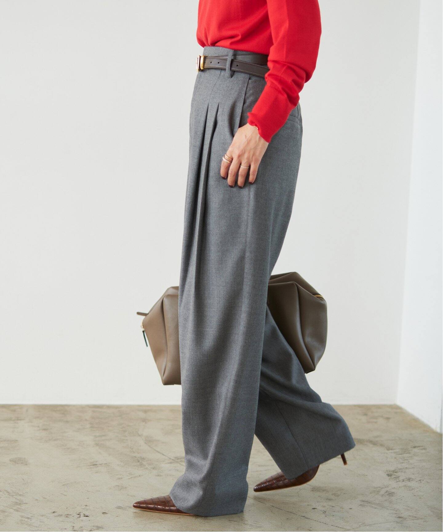 Enchant wide パンツ（スラックス）｜Deuxieme Classe