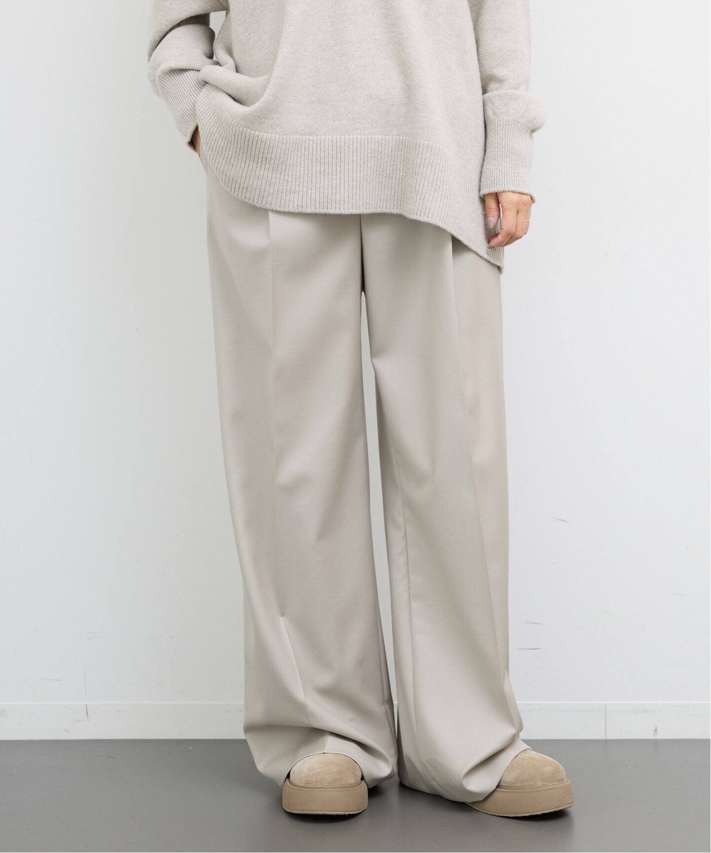 Deuxieme Classe TUCK CHINO ワイドパンツ 34（MUSE de Deuxieme 