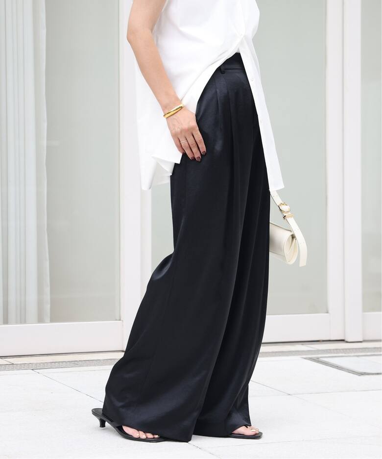 Minimal Satin パンツ（スラックス）｜Deuxieme Classe 