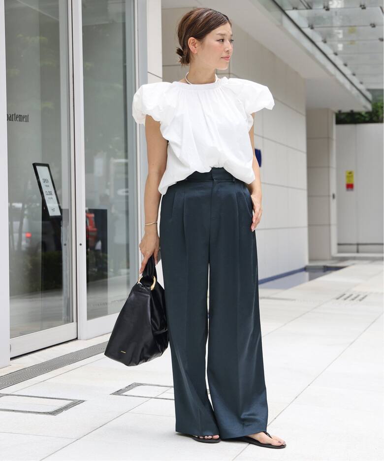 Minimal Satin パンツ（スラックス）｜Deuxieme Classe 