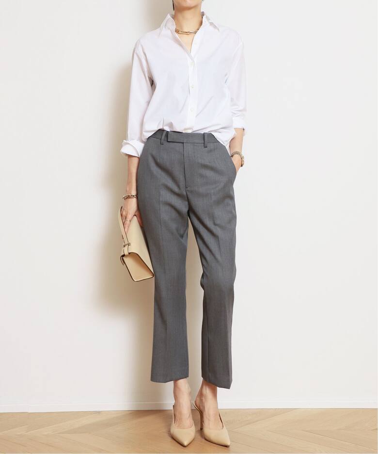 Col Pierrot/コルピエロ】WOOL GABARDINE TIGHT FLARE パンツ