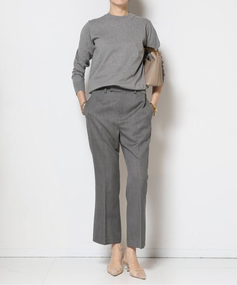Col Pierrot/コルピエロ】WOOL GABARDINE TIGHT FLARE パンツ 