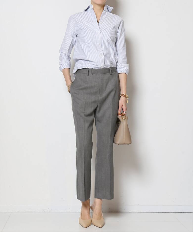 Col Pierrot/コルピエロ】WOOL GABARDINE TIGHT FLARE パンツ 