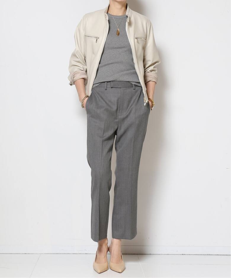 Col Pierrot/コルピエロ】WOOL GABARDINE TIGHT FLARE パンツ