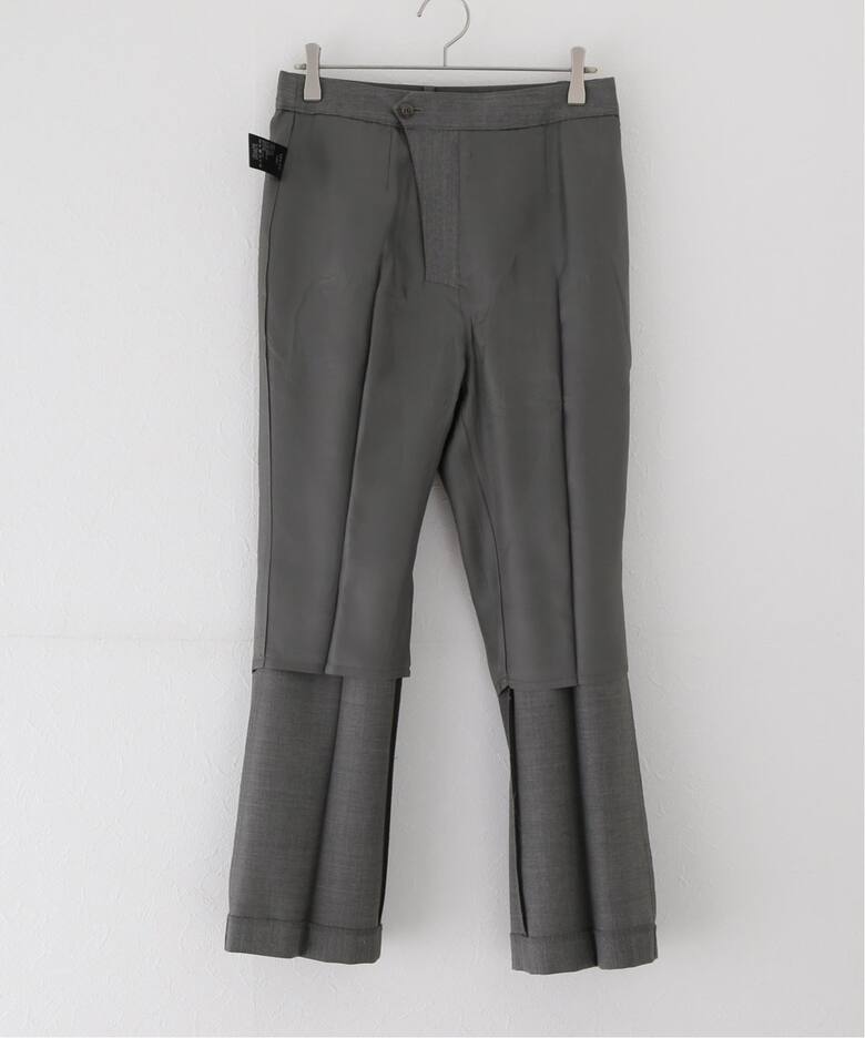 Col Pierrot/コルピエロ】WOOL GABARDINE TIGHT FLARE パンツ