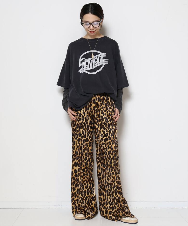 Col Pierrot/コルピエロレオパード ベロアパンツ 