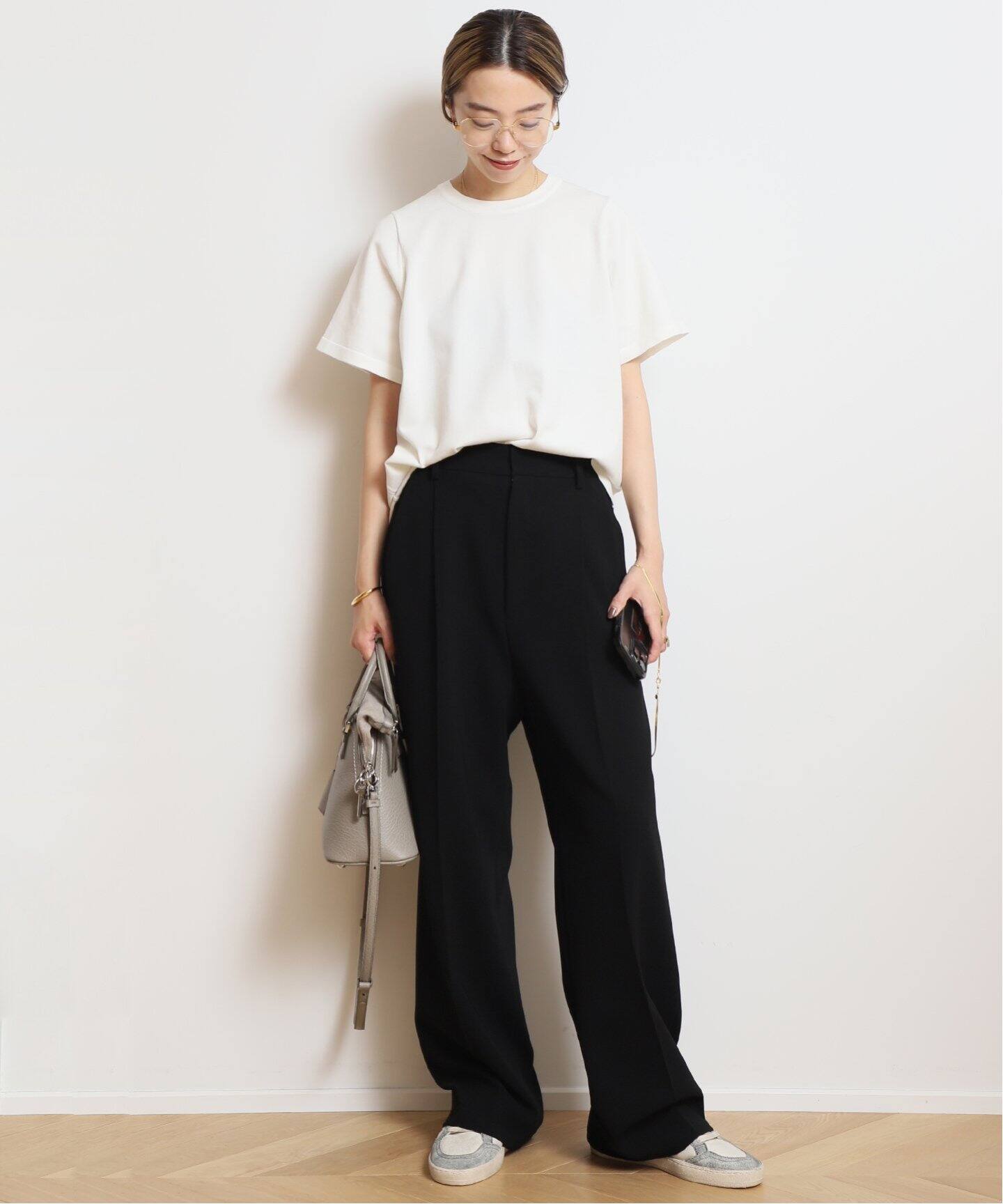 トリアセジョーゼット タックパンツ（スラックス）｜MUSE de Deuxieme  