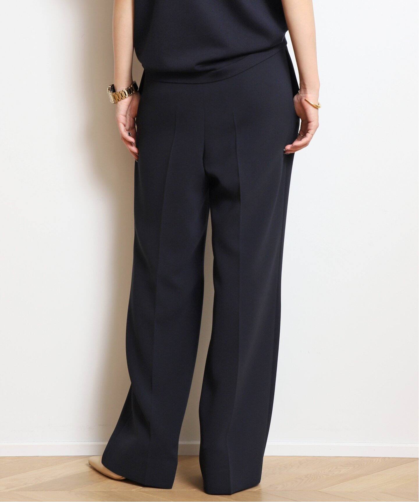 トリアセジョーゼットパンツ ブラック34 （トリアセジョーゼット  