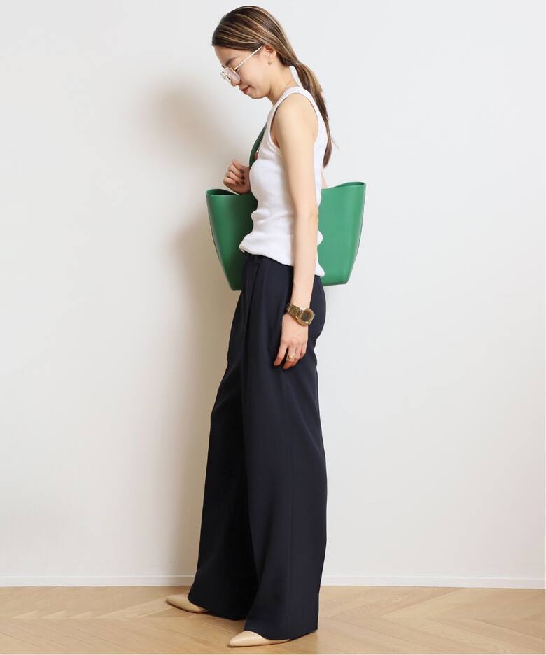 トリアセジョーゼット タックパンツ（スラックス）｜MUSE de Deuxieme  