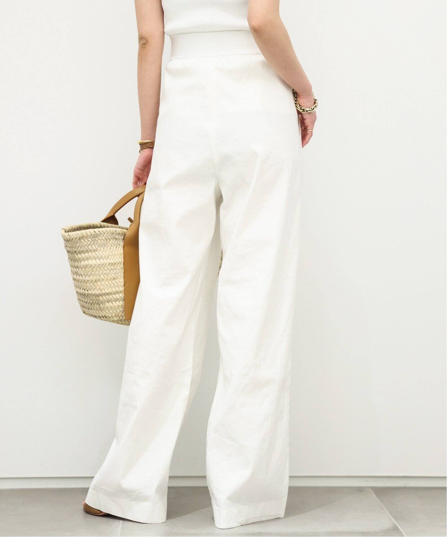 stretch twill タックパンツ（その他パンツ）｜MUSE de Deuxieme  