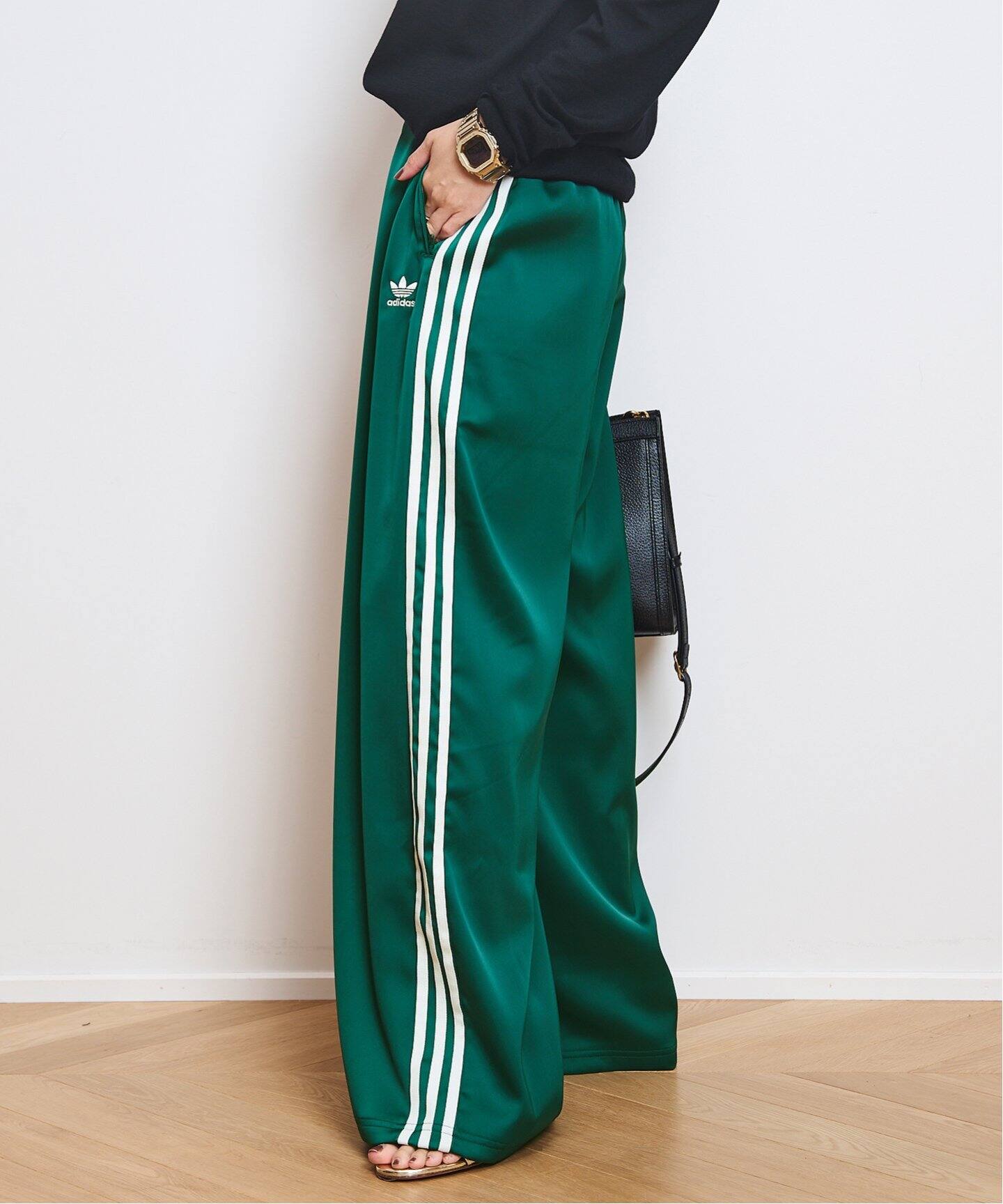 ADIDAS/アディダス】 TRACK WIDE パンツ（ジャージ／トラックパンツ 