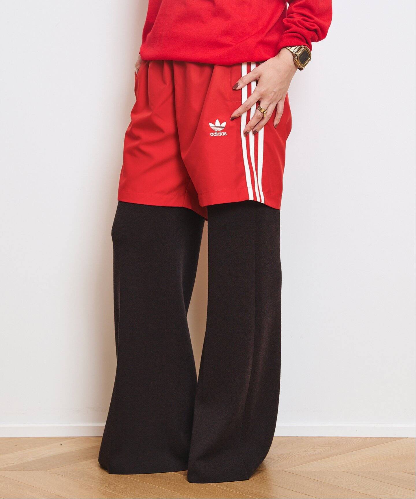 ADIDAS/アディダス】 TRACK ショートパンツ（ジャージ／トラックパンツ 