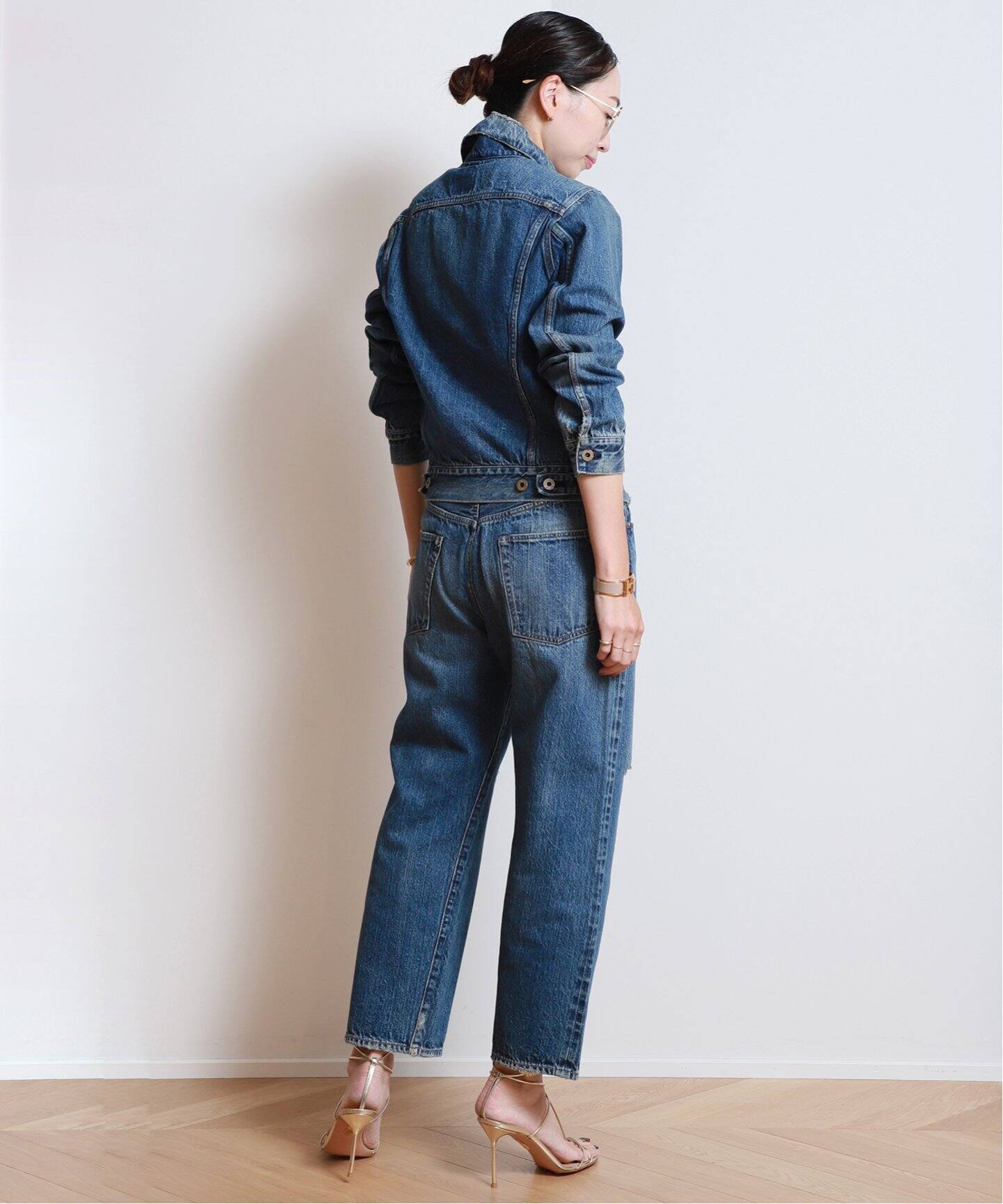 MADISONBLUE/マディソンブルー】 BOYS CRASHED TAPERED デニム（デニム 