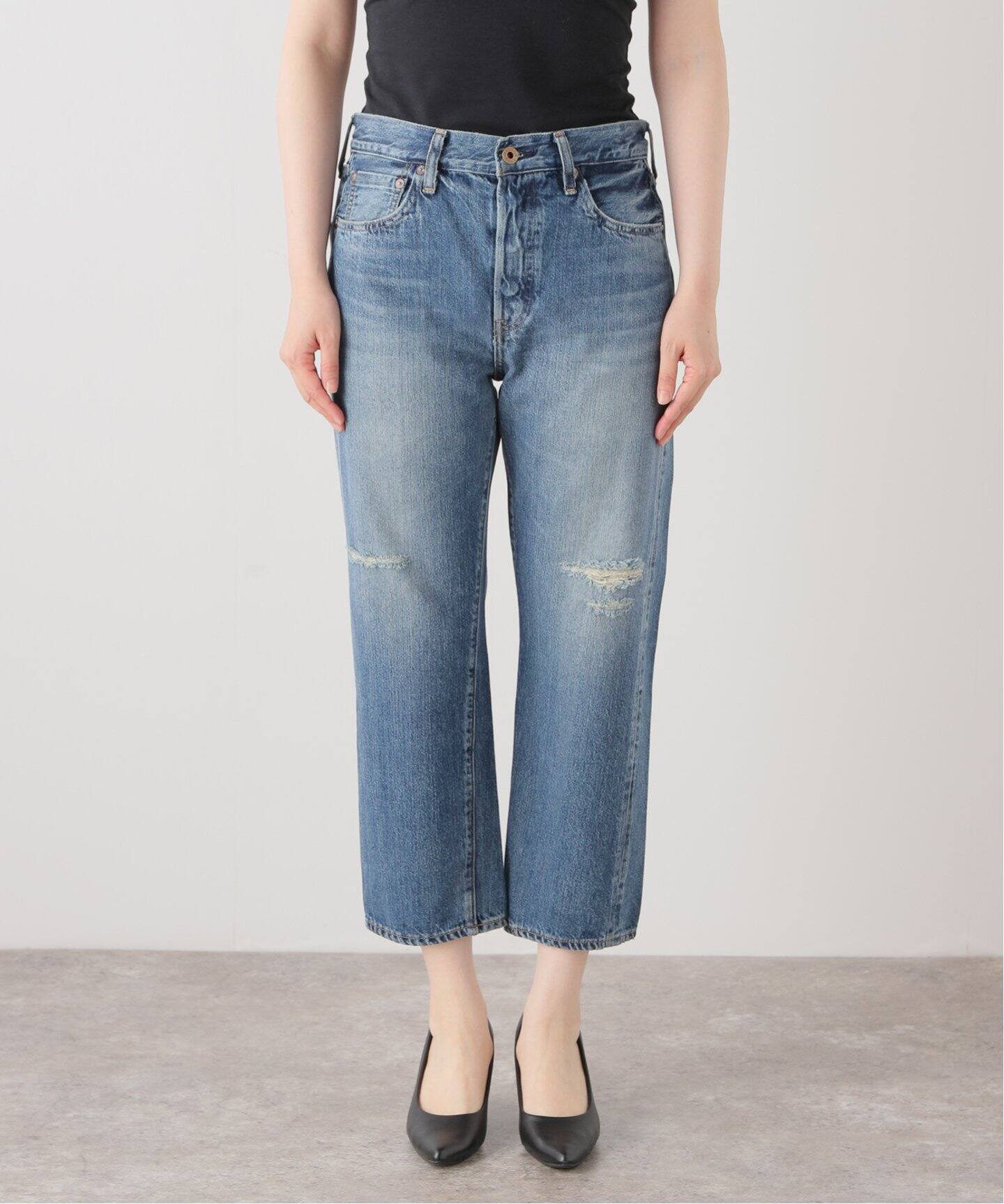 MADISONBLUE/マディソンブルー】 BOYS CRASHED TAPERED デニム（デニム  