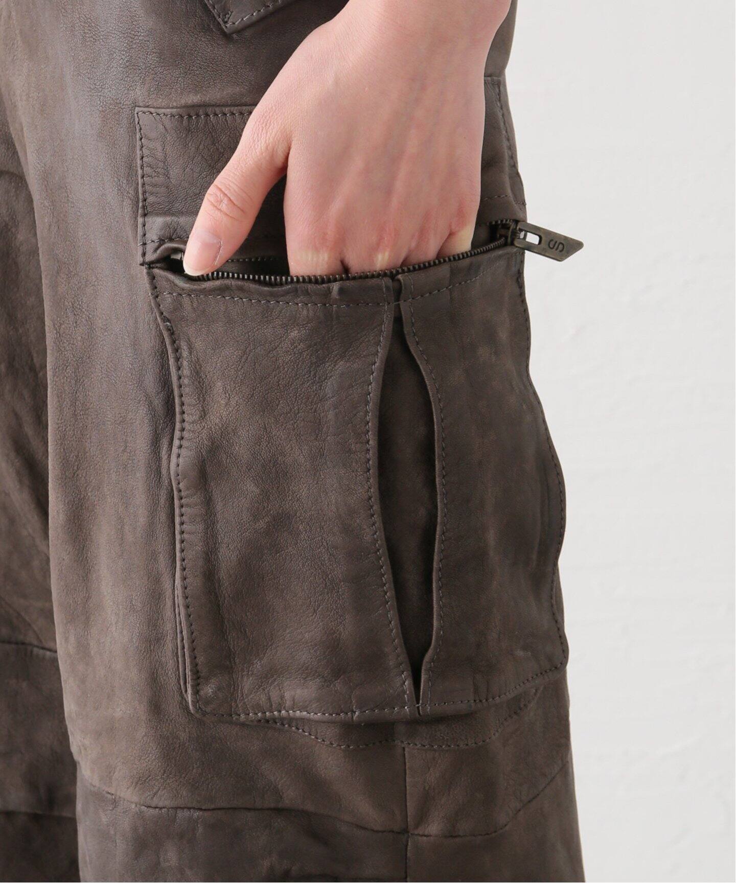 SALVATORE SANTORO/サルバトーレ サントロ】 LEATHER CARGO パンツ 