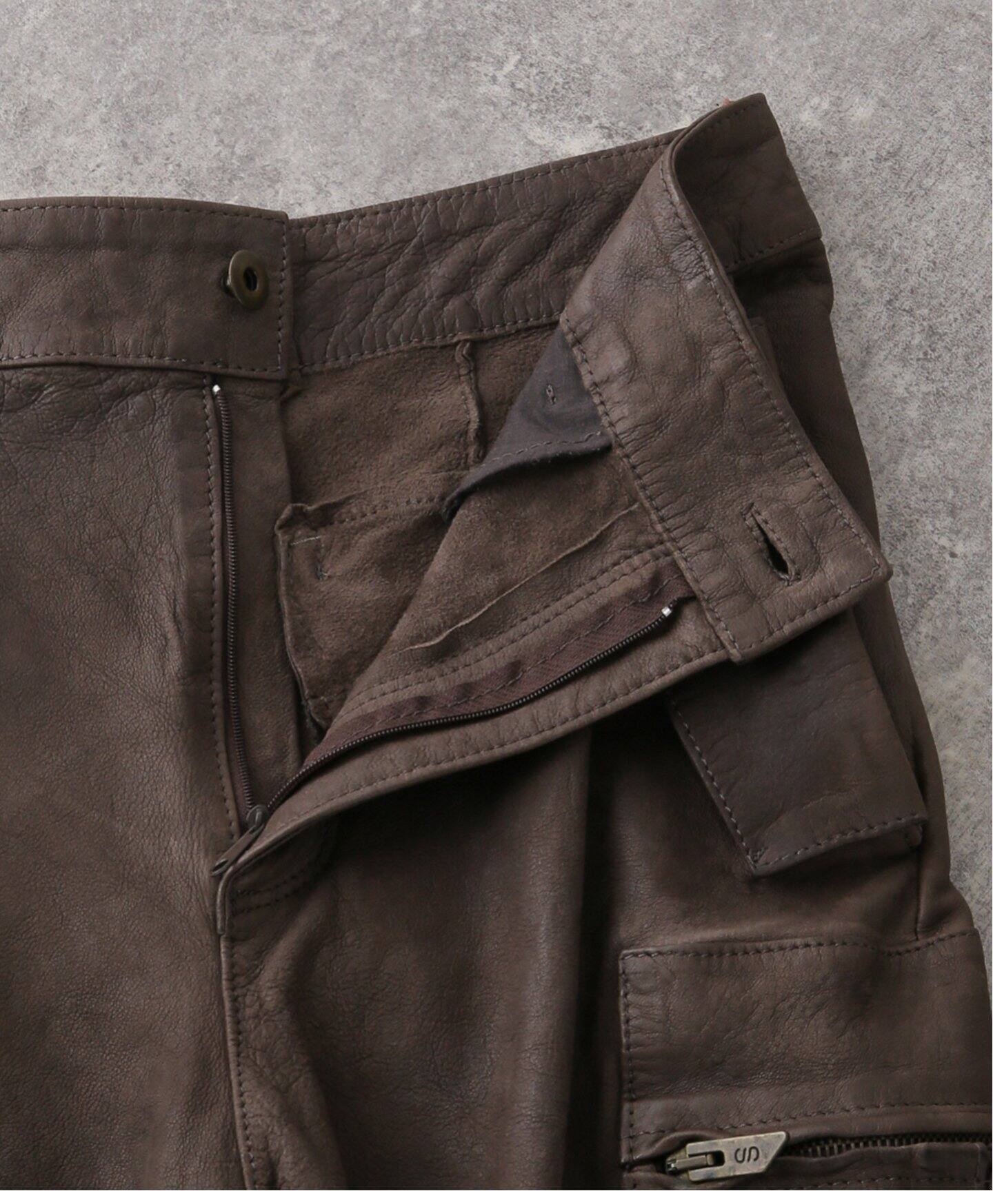 SALVATORE SANTORO/サルバトーレ サントロ】 LEATHER CARGO パンツ 