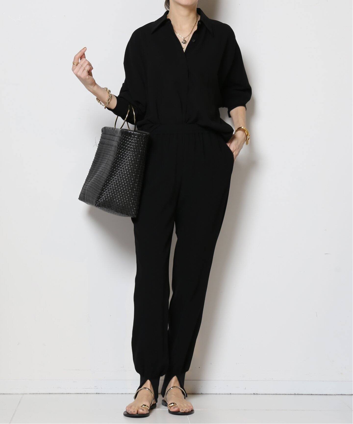 Col Pierrot/コルピエロ】スソリブパンツ（BLACK）（その他パンツ  