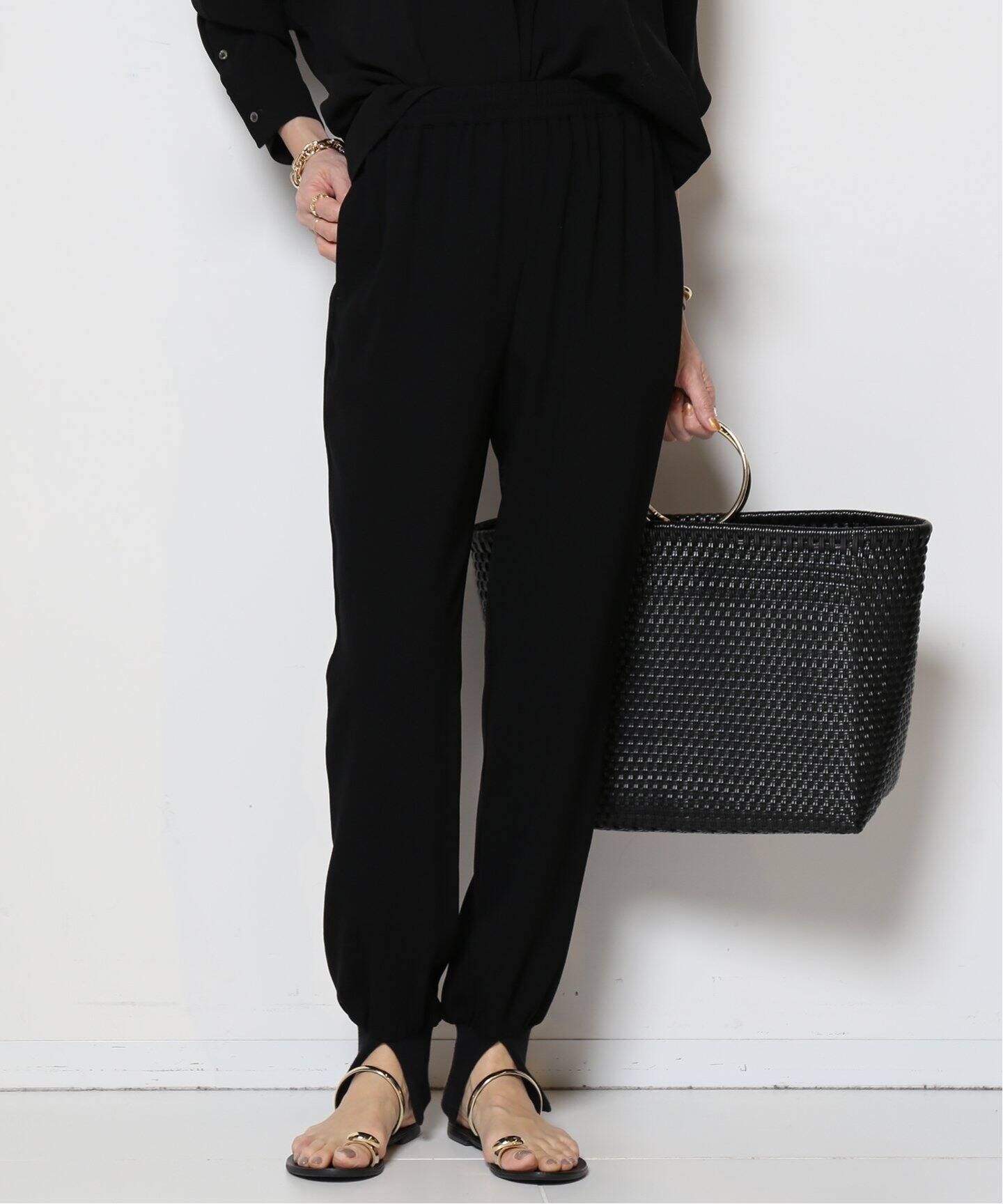 Col Pierrot/コルピエロ】スソリブパンツ（BLACK）（その他パンツ  