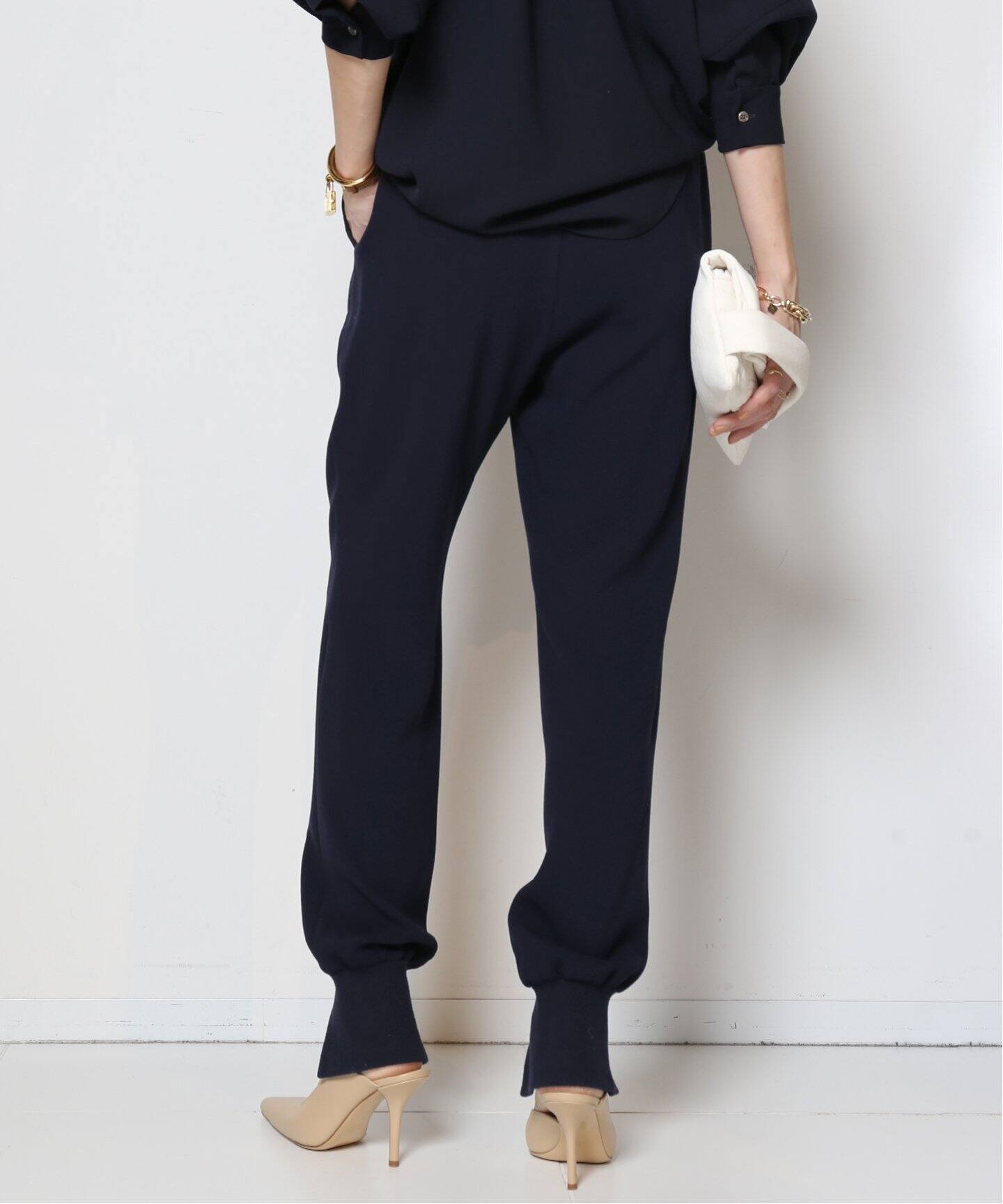 Col Pierrot/コルピエロ】スソリブ パンツ（NAVY）（その他パンツ  