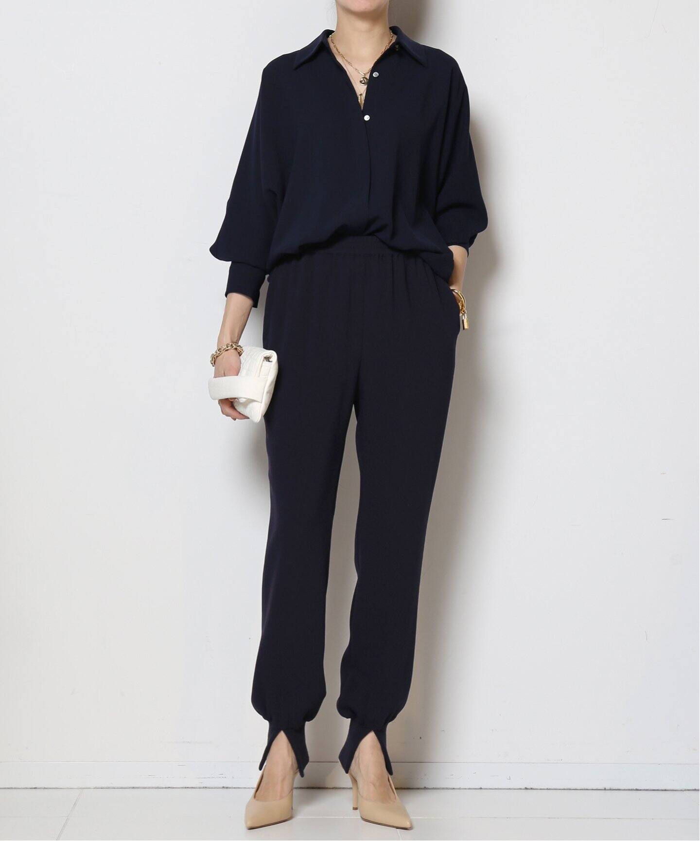 Col Pierrot/コルピエロ】スソリブ パンツ（NAVY）（その他パンツ  