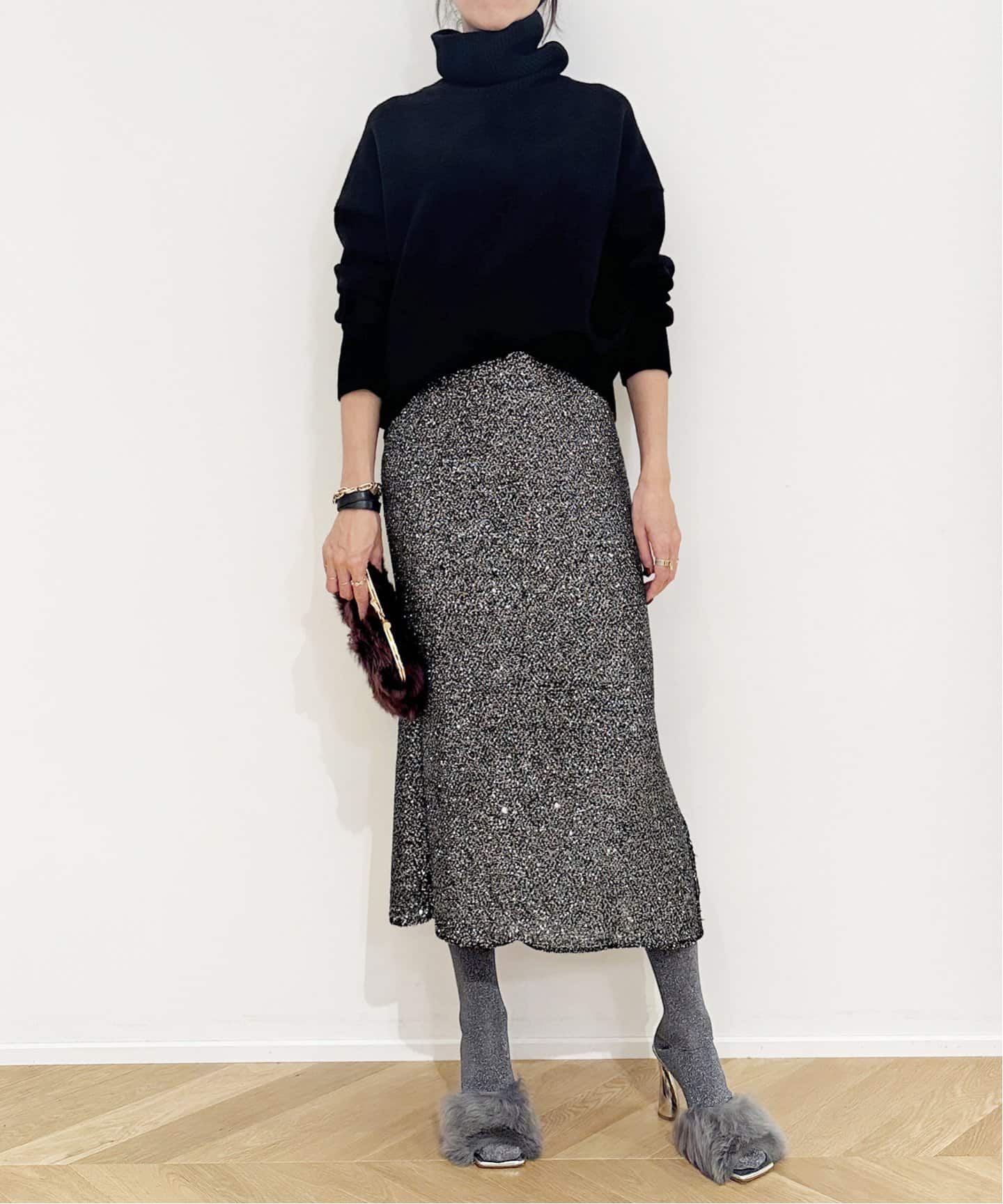 新品 Raspail グリッターレギンスタイツ フリーサイズ チャコールグレー RASPAIL /ラスパイユ】GLITTER LEGGINGS タイツ（タイツ