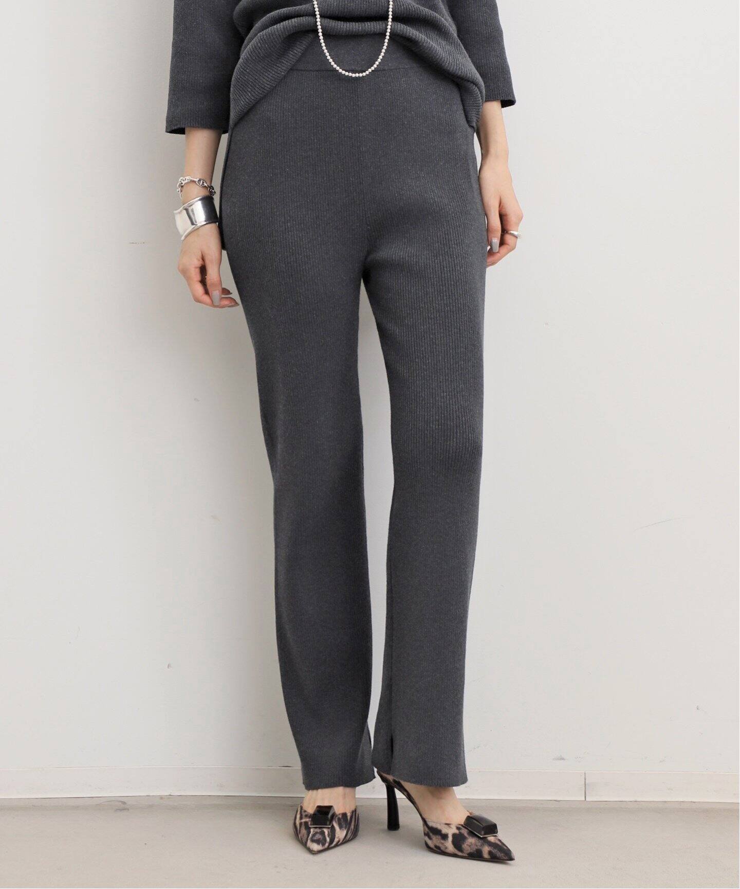 Rib Knit Pants（その他パンツ）｜L