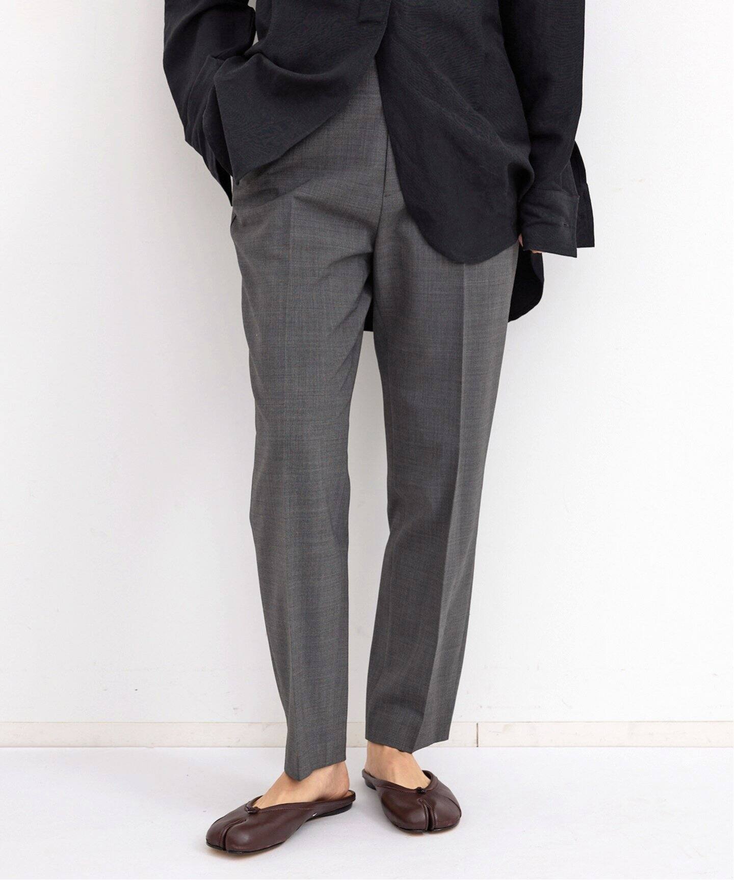 アパルトモン☆ウールクロップドパンツ 38 black （Cigarette Pants  