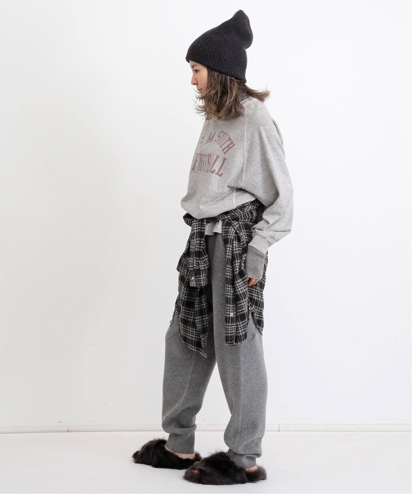 GRAY KNIT JOGGER PANTS（その他パンツ）｜L