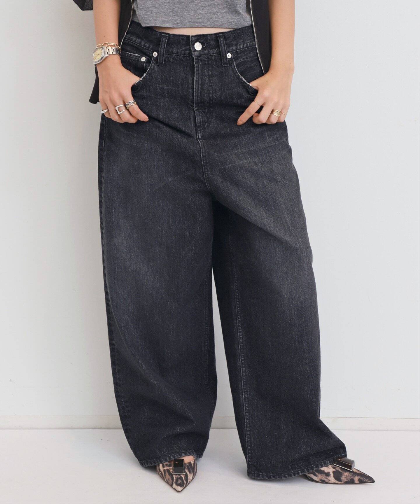 WIDE LEG DENIM PANTS（デニムパンツ・ジーンズ）｜L 