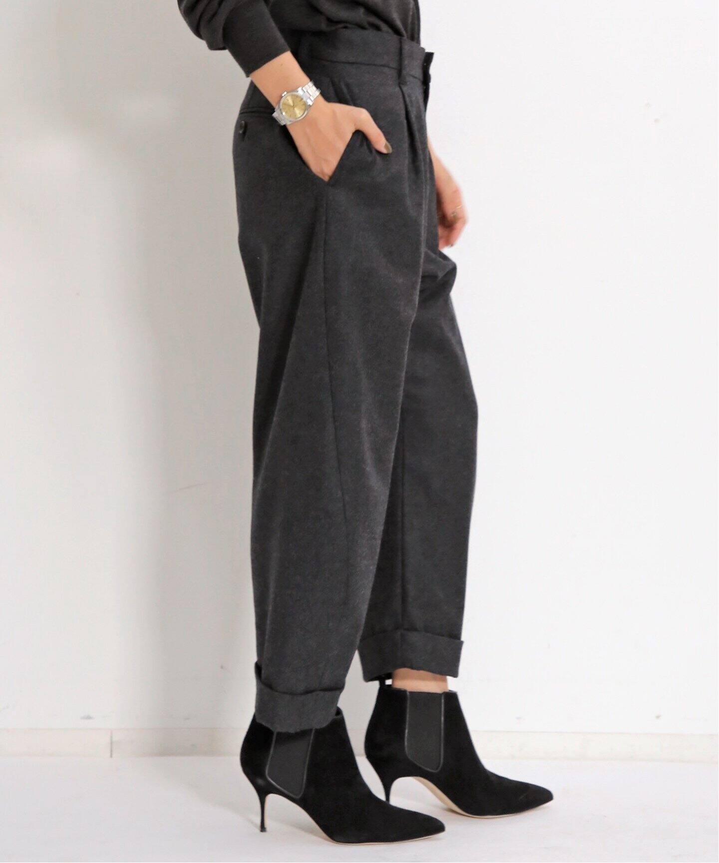 FLANNEL CURVY PANTS（その他パンツ）｜L