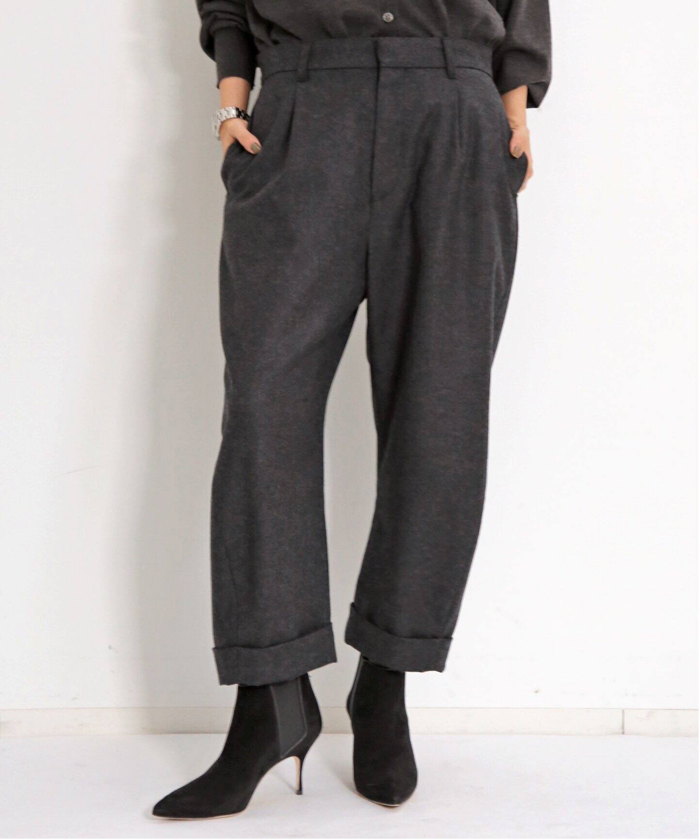 FLANNEL CURVY PANTS（その他パンツ）｜L 