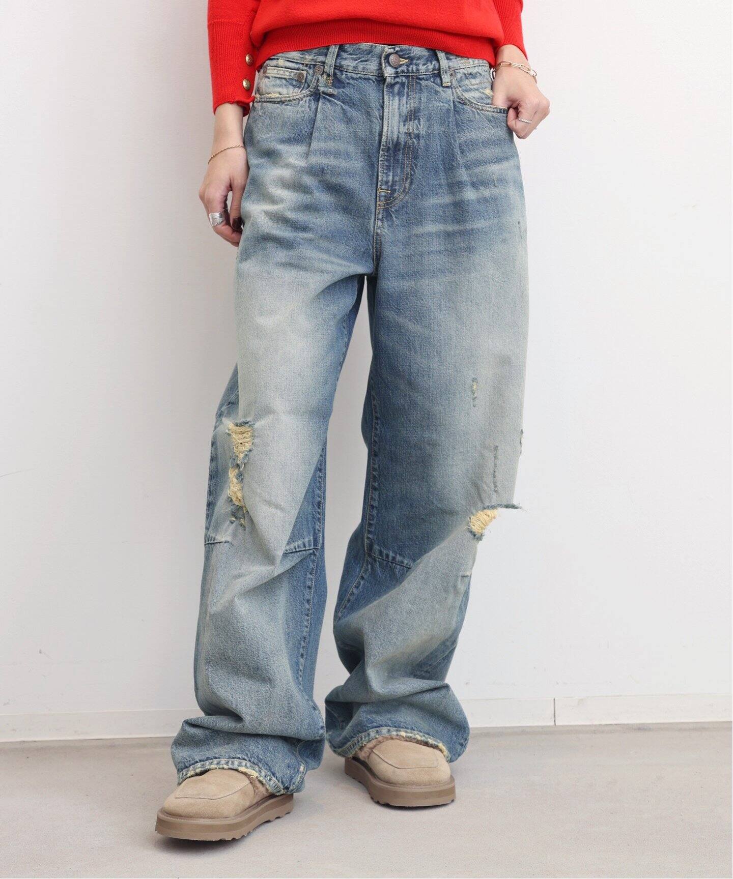 R13/アールサーティーン】 WAYNE ARTICULATED KNEE JEAN（デニムパンツ 