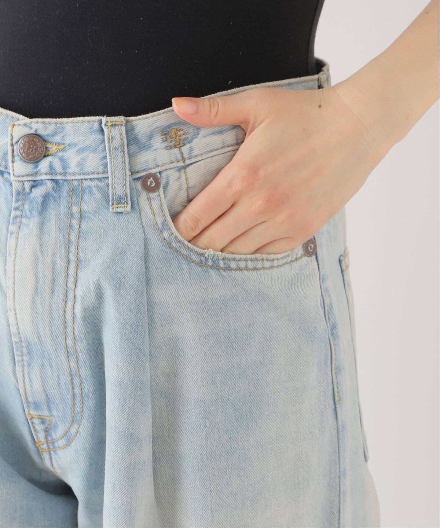 R13/アールサーティーン】 DAMON PLEATED WIDE LEG DENIM