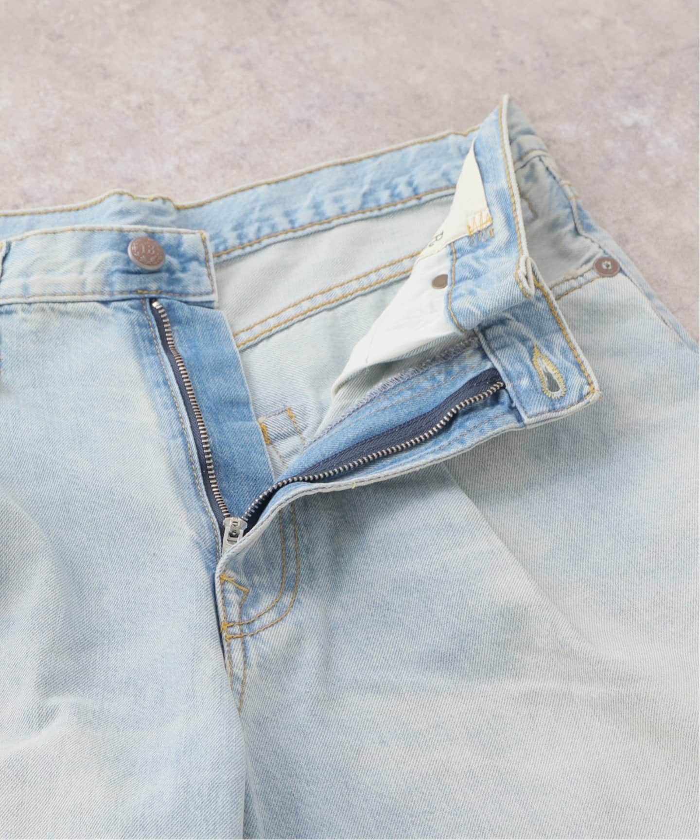 【関税込み】R13 ブラック Damon タック ジーンズ R13/アールサーティーン】 DAMON PLEATED WIDE LEG DENIM