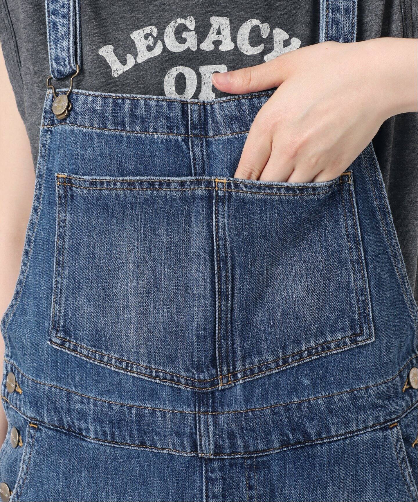 RED CARD/レッド カード】 デニムオーバーオール（サロペット  