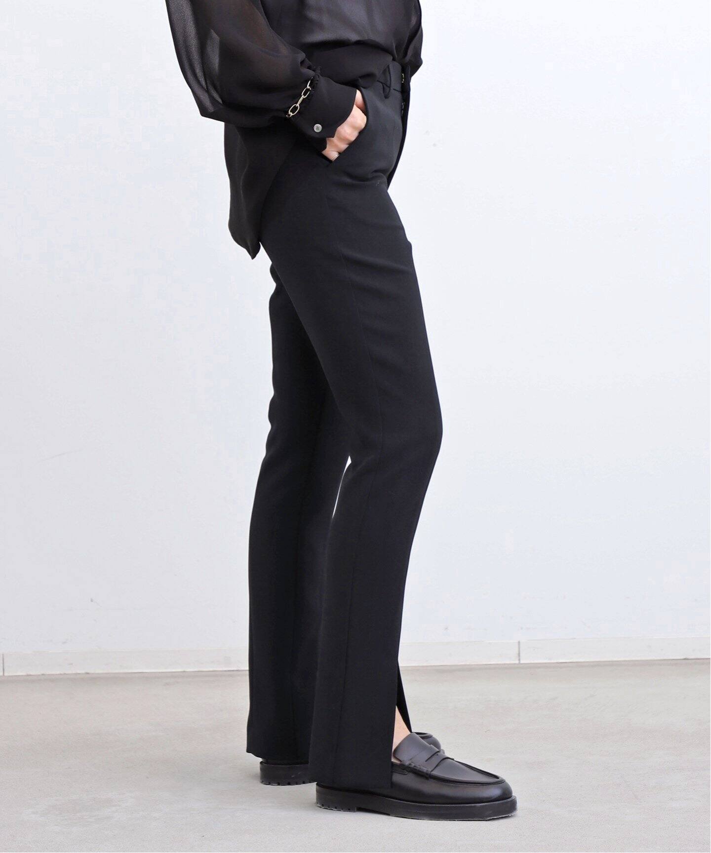 アパルトモン コルピエロ Strech Slit Pants 38 ブラック 