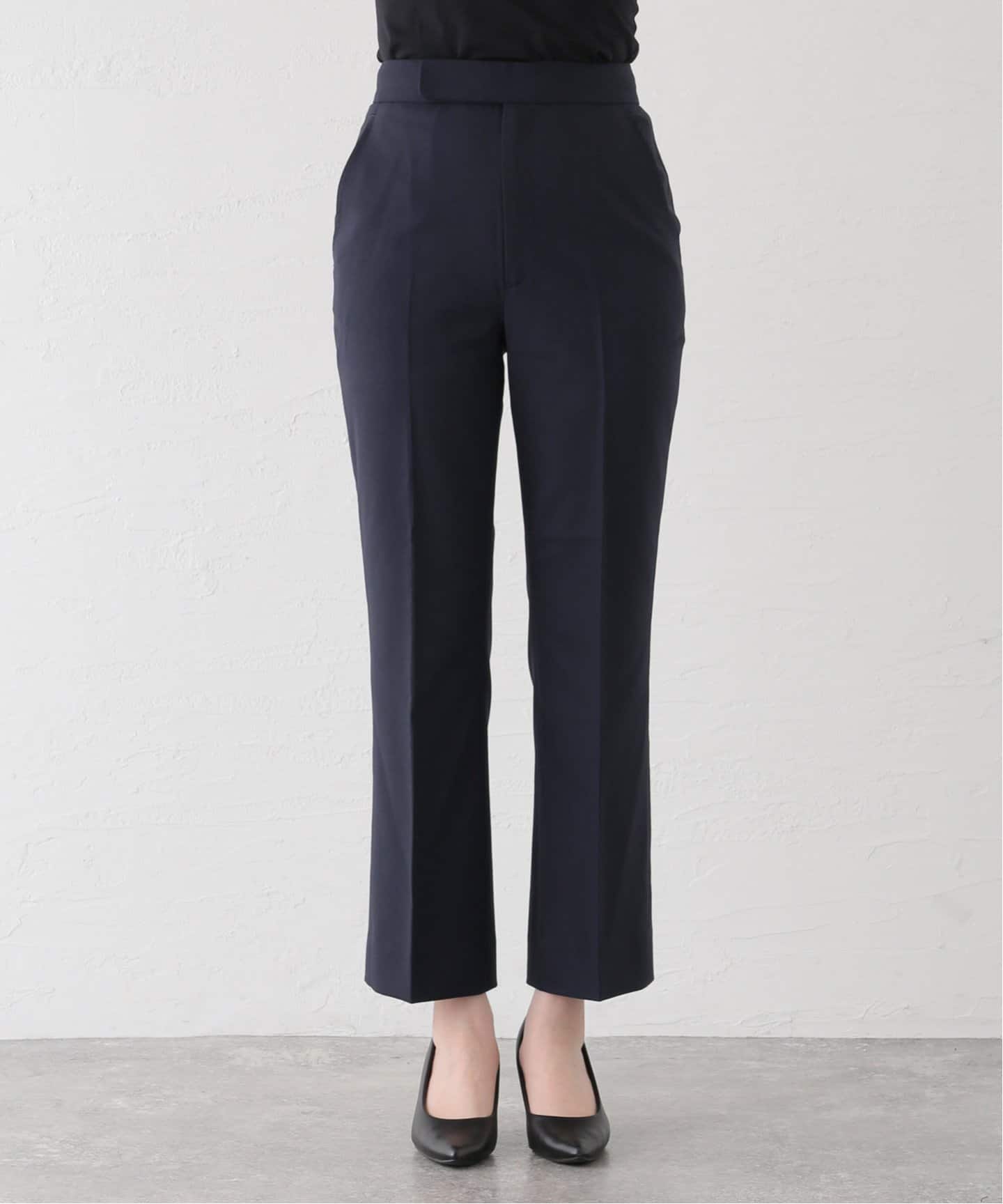 【関税込み】Maria McManus グレー リブ ボディスーツ MARIA MCMANUS/マリア マクマナス】 HIGH WAISTED CROP TROUSER