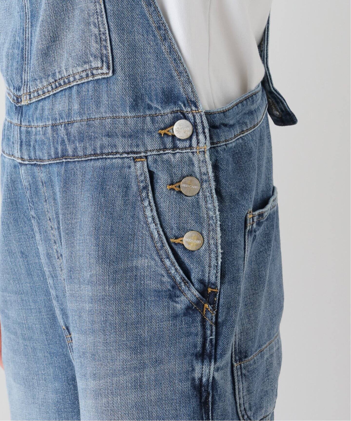 RED CARD/レッド カード】 デニムオーバーオール（サロペット  